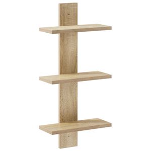 vidaXL Стенен рафт Дъб сонома 30 x 13.5 x 64.5 cm Инженерна дървесина