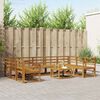 vidaXL Комплект дивани за открито 10 pcs Естествен
