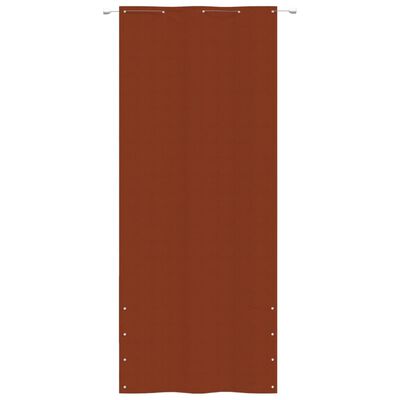 vidaXL Балконски параван, теракота, 100x240 см, оксфорд плат