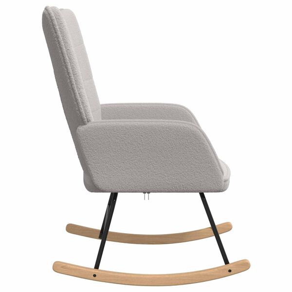 vidaXL Люлеещ се стол Светлосиво Тъкан Шерпа