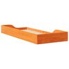 vidaXL Рамка за легло Кафяво с восъчно покритие 100 x 220 cm
