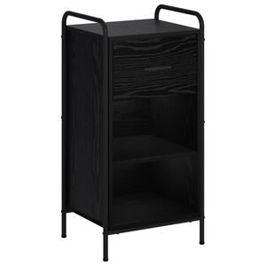 vidaXL Служебен шкаф Черен дъб 97 x 33 x 81 см Инженерна дървесина