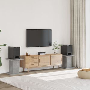 vidaXL Стойки за тонколони 2бр бетонно сиви 30x30x40см инженерно дърво