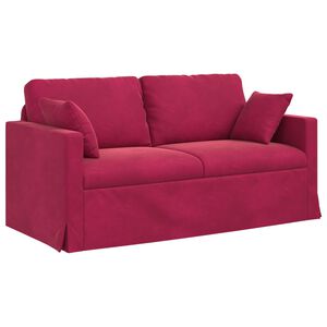 vidaXL Диван Виненочервен 158 x 78 x 80 см Кадифе