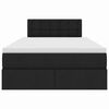vidaXL Легло с място за съхранение и матрак Черно 120 x 190 cm