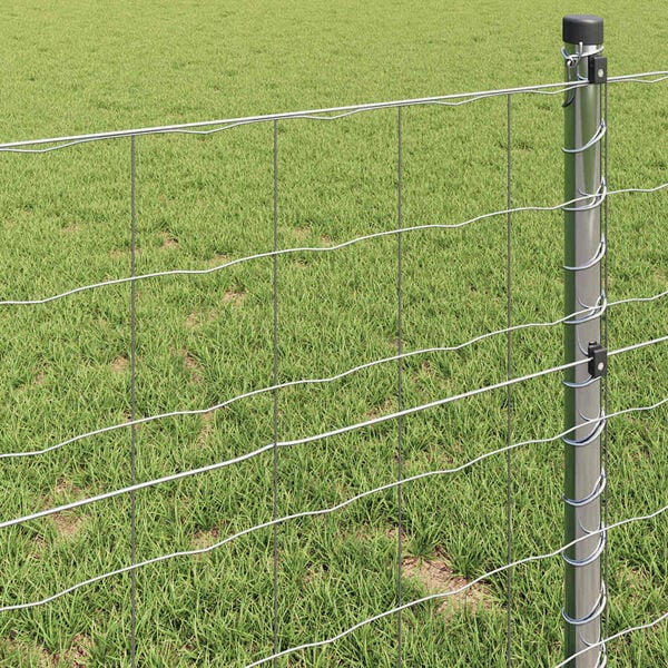 vidaXL Европейска ограда Сребрист 0.6 x 25 м Горещо поцинкована желязо