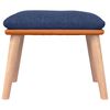 vidaXL Табуретка, синя, 45x29,5x35 см, текстил и изкуствена кожа