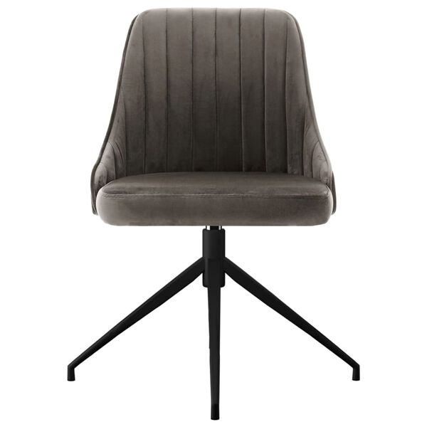 vidaXL Трапезни столове, 6 бр, тъмносиви, кадифе