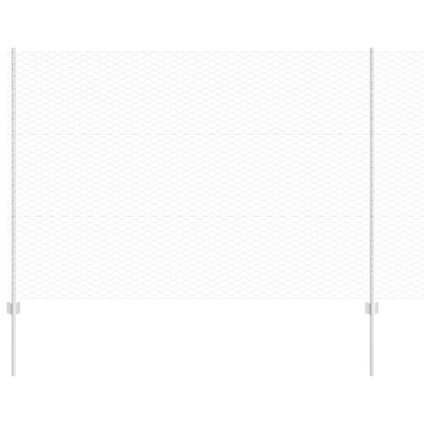 vidaXL Ограда и колче Сребрист 1,5 x 50 m Стомана