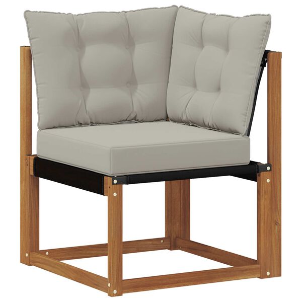 vidaXL Комплект дивани за открито 7 pcs Естествено и светло сиво