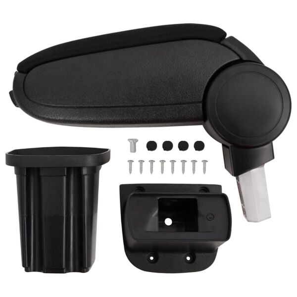 vidaXL Подлакътник за кола черен 12x32x(34-50) см ABS