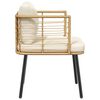 vidaXL Градински столове 2 бр. с възглавници Natural Poly Rattan