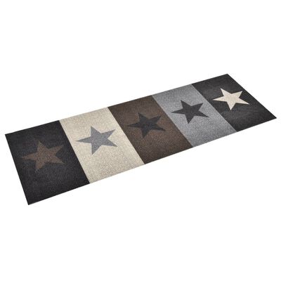 vidaXL Кухненско килимче, перимо, звезди, 45x150 см