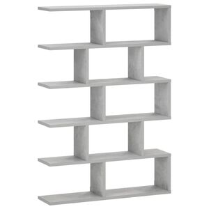 vidaXL Стенен рафт Бетонно сиво 70 x 17 x 101 см Инженерна дървесина
