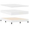 vidaXL Легло с пружинирана основа Бяло 140 x 190 cm Изкуствена