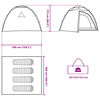 vidaXL Къмпинг палатка куполна 4 души бял блекаут бързо освобождаване