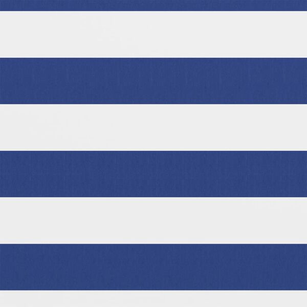 vidaXL Балконски параван, бяло и синьо, 75x600 см, оксфорд плат