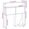 vidaXL Табла за легло за съхранение с зарядна станция с рафт Кафяв дъб