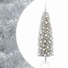 vidaXL Изкуствена тясна коледна елха с топка 180 см 300 LED светодиода