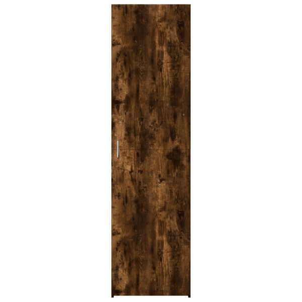 vidaXL Висок шкаф, опушен дъб, 50x42,5x185 см, инженерно дърво