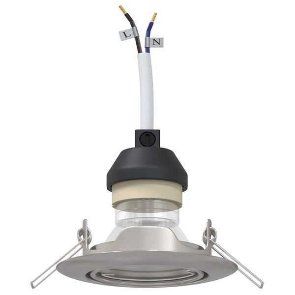 vidaXL Спотлайтове с прожектори 12 pcs Сребрист 9 x 9 см Метал