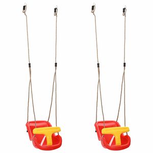 vidaXL Бебешка люлка 2 pcs Червено 36 x 43 x 42 см Пластмаса