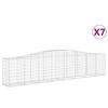 vidaXL Габионни кошници арка 7 бр 400x50x80/100 см поцинковано желязо