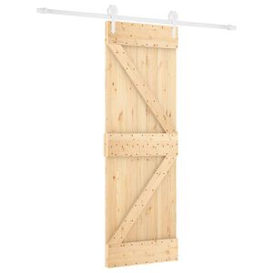 vidaXL Преплъзваща се врата Естествено и бяло 70 x 210 cm