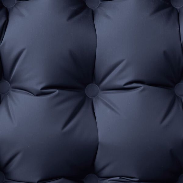 vidaXL Самонадуваем дюшек за къмпинг с възглавница за 1 човек сив