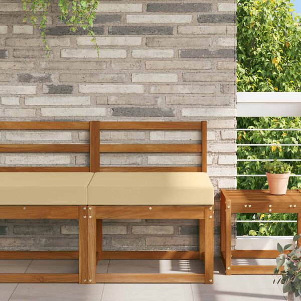 vidaXL Възглавница за диван на открито Бежово 60 x 60 x 8 см Полиестер