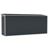 vidaXL Градинска барака стенен монтаж антрацит 118x382x178 см стомана