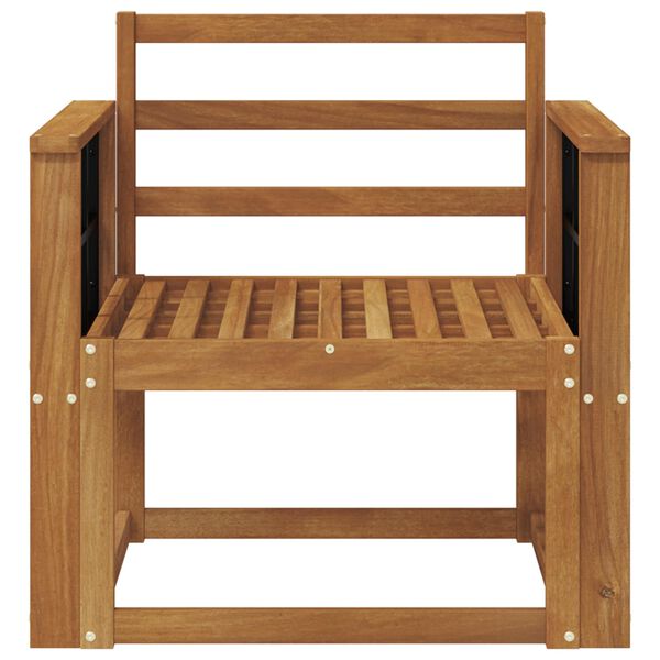 vidaXL Външен диван Солидно акациево дърво Естествен