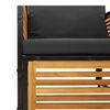 vidaXL Градински комплект диван с възглавници, 8 части, акация масив
