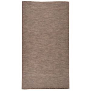 vidaXL Градински плоскотъкан килим, 80x150 см, кафяв