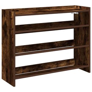 vidaXL Етажерка за обувки, опушен дъб, 80x25x62 см, инженерно дърво