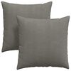 vidaXL Диван възглавници 2 pcs Светлосиво 80 x 80 cm Кордюрова тъкан