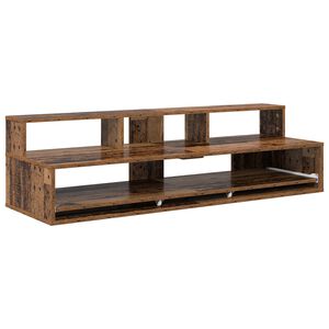 vidaXL Студио бюро Старо дърво 110 x 42,5 x 36 см Инженерна дървесина
