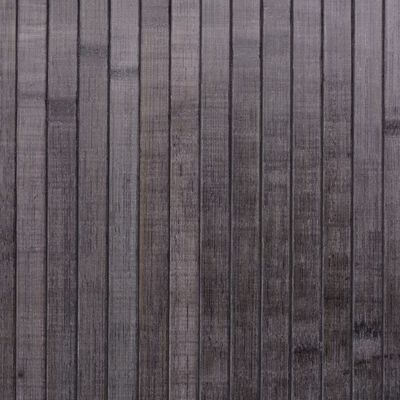vidaXL Разделител за стая от бамбук, сив, 250x165 cм