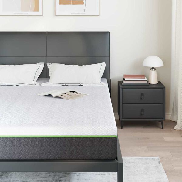 vidaXL Матрак Бяло и сиво 140 x 190 cm Жакардова материя