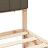 vidaXL Леглова рамка с тапицирана гръбна част Таупе 90 x 190 cm