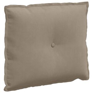 vidaXL Възглавница за гръб Таупе 60 x 50 cm Микрофибърна тъкан
