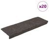 vidaXL Самозалепващи се изтривалки за стълби, 20 бр., 65x21x4 см, антрацит, правоъгълен кант