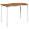 vidaXL Маса за вечеря в градината Естествено и бяло 108,5 x 55 x 75 см