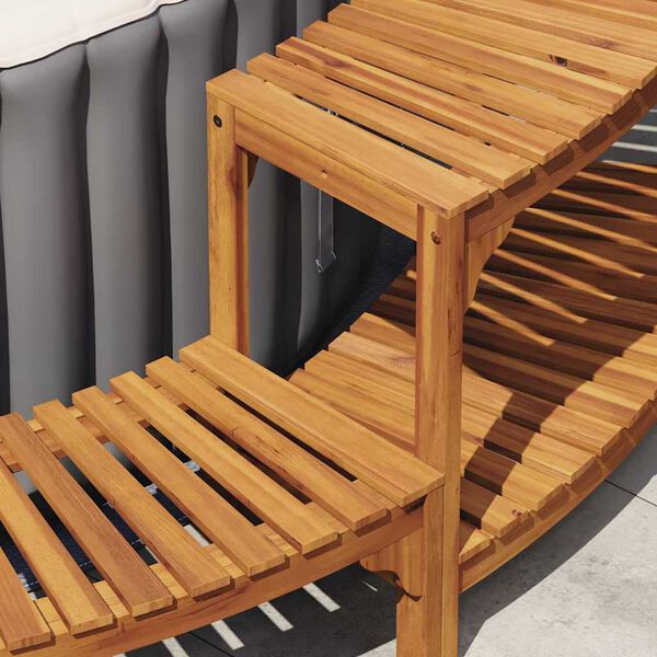 vidaXL Около хидромасажна вана Кафяво &Oslash;275 x 55,5 см