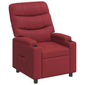 vidaXL Разтегателен стол Виненочервен 75 x 93 x 102 cm Текстил