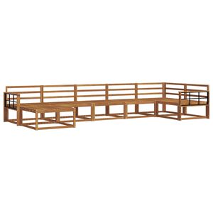 vidaXL Комплект дивани за открито 7 pcs Естествен
