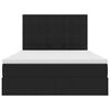 vidaXL Легло с място за съхранение и LED Черно 140 x 200 cm Кадифе