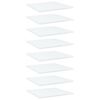 vidaXL Рафтове за етажерка, 8 бр, бели, 40x40x1,5 см, ПДЧ