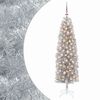 vidaXL Изкуствена тясна коледна елха с топка 180 см 300 LED светодиода