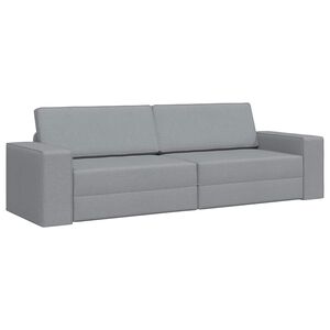 vidaXL Диван легло Светлосиво 245 x 78 x 77 см текстил